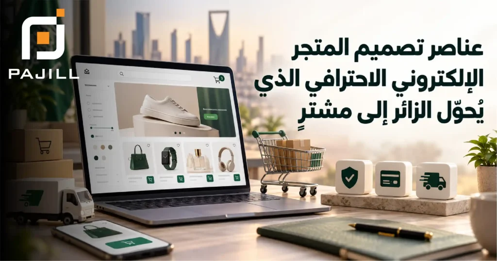 عناصر تصميم المتجر الإلكتروني الاحترافي الذي يُحوّل الزائر إلى مشترٍ
